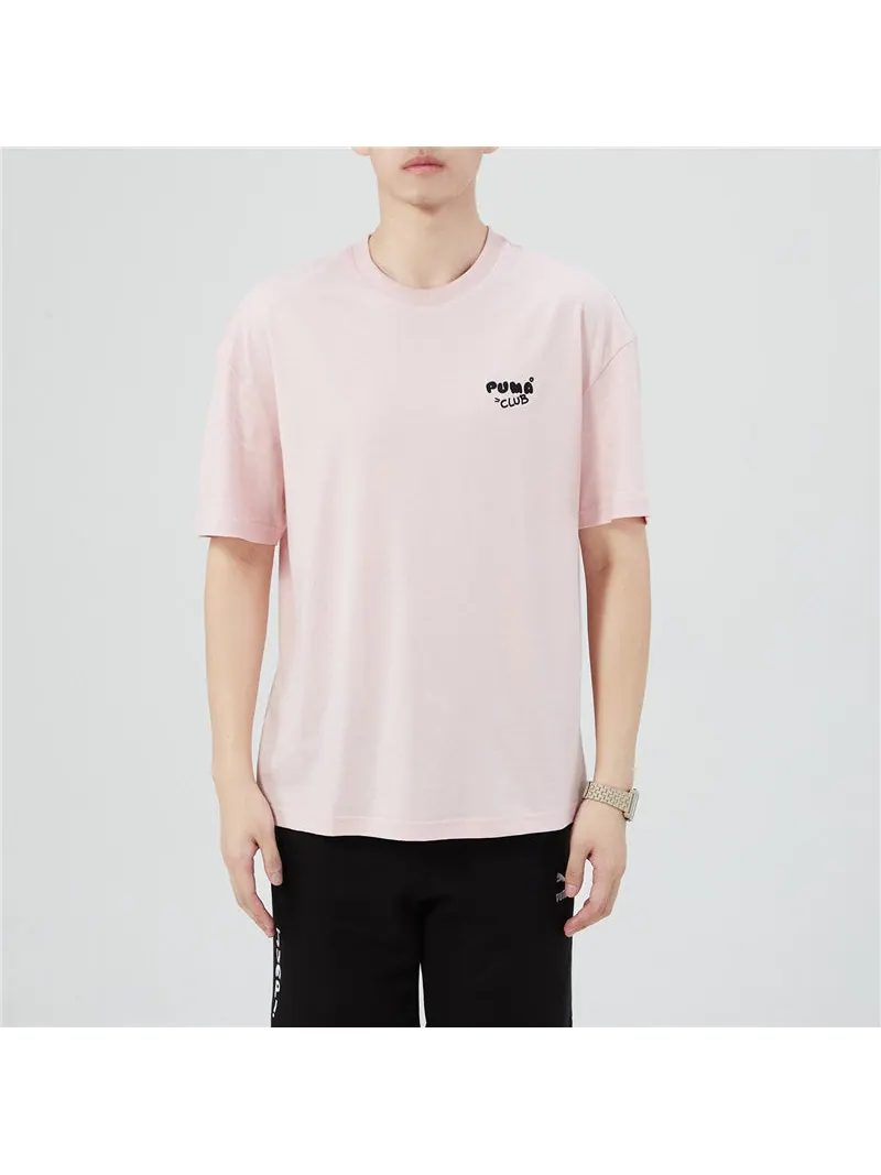 Футболка PUMA Men's Club Oversize SS Tee Sports Pink — изображение 3 из 5, красный