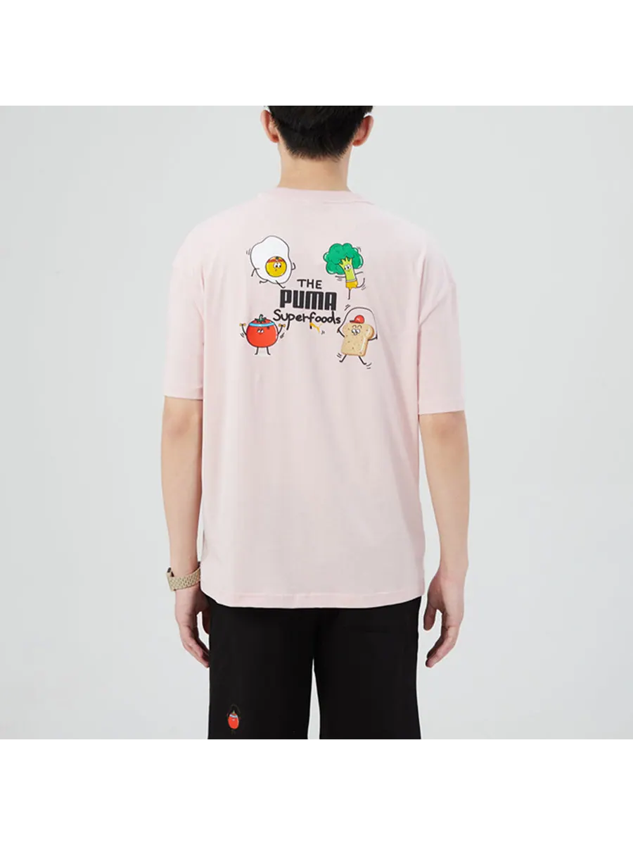 Футболка PUMA Men's Club Oversize SS Tee Sports Pink — изображение 4 из 5, красный