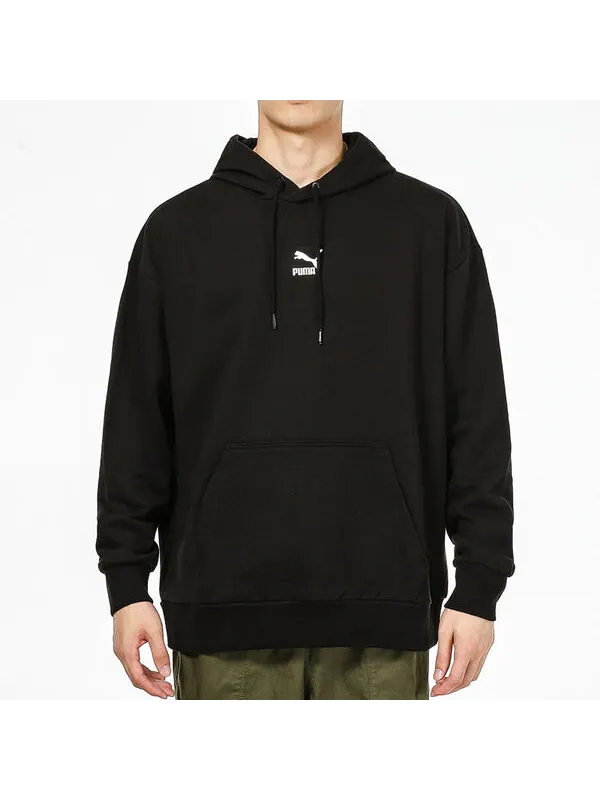 Толстовка logo printing knit sports black Puma — изображение 3 из 4, черный