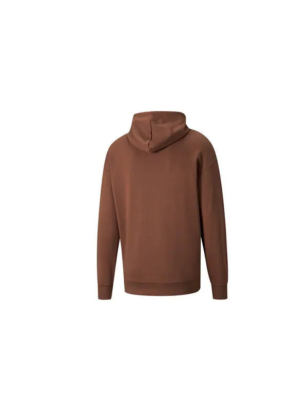 Толстовка classics oversized casual sports drawstring hooded long sleeves coffee Puma — изображение 2 из 4, коричневый