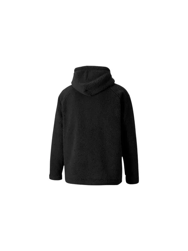 Толстовка classics sherpa hoodie 'black' Puma — изображение 2 из 4, черный