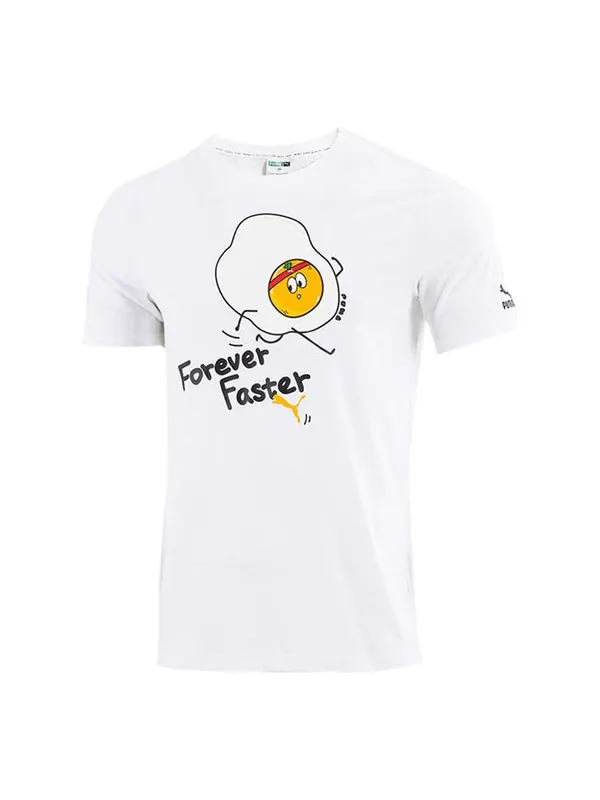 Футболка club graphic t-shirt 'white' Puma — изображение 1 из 4, белый