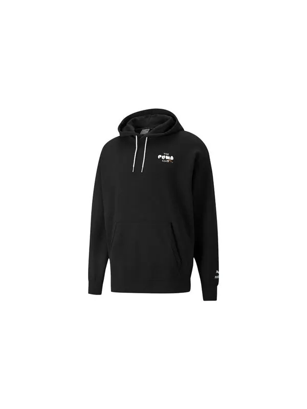 Толстовка PUMA Club Graphic Living Series Funny Printing Knit Sports Black — изображение 2 из 4, черный