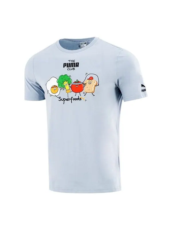 Футболка club graphic t-shirt 'blue' Puma — изображение 1 из 4, синий