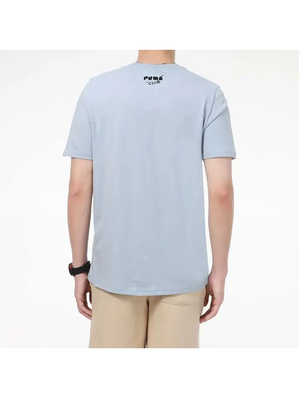 Футболка club graphic t-shirt 'blue' Puma — изображение 4 из 4, синий