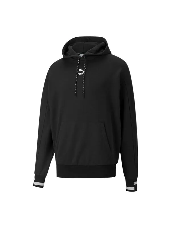 Толстовка logo classics hoodie 'black' Puma — изображение 1 из 4, черный