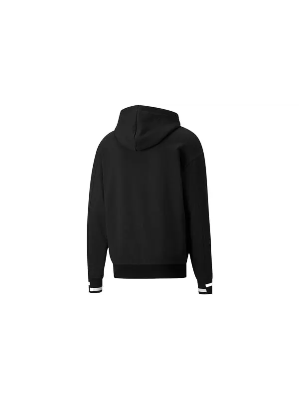 Толстовка logo classics hoodie 'black' Puma — изображение 2 из 4, черный