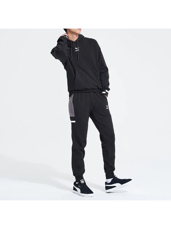 Толстовка logo classics hoodie 'black' Puma — изображение 3 из 4, черный