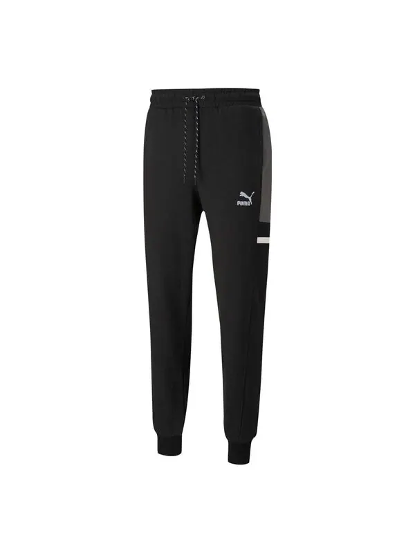 Брюки logo tape pants 'black' Puma — изображение 1 из 4, черный