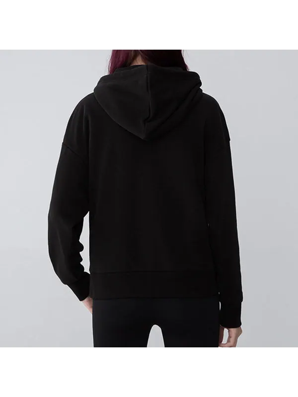 Свитер logo floral graphic hoodie 'black' Puma — изображение 4 из 4, черный