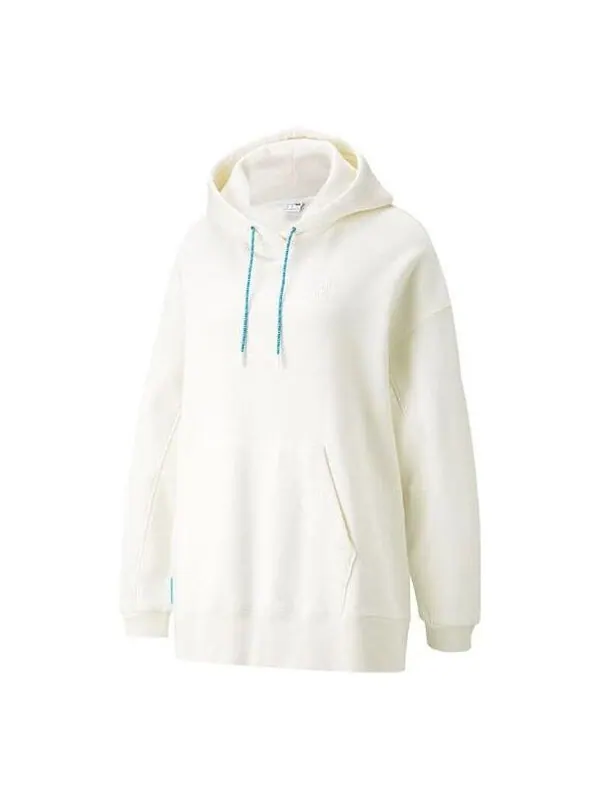 Свитер infuse pullover hoodie 'white' Puma — изображение 1 из 4, белый