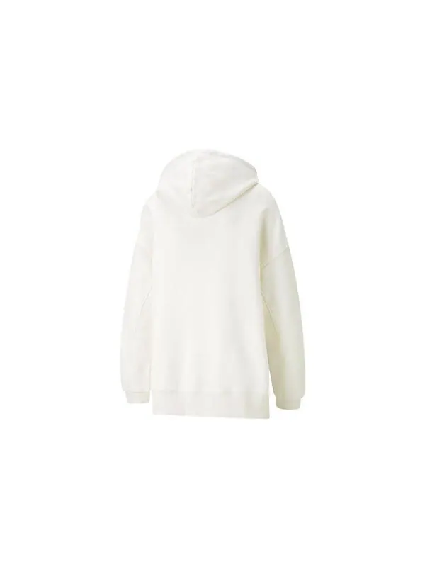 Свитер infuse pullover hoodie 'white' Puma — изображение 2 из 4, белый
