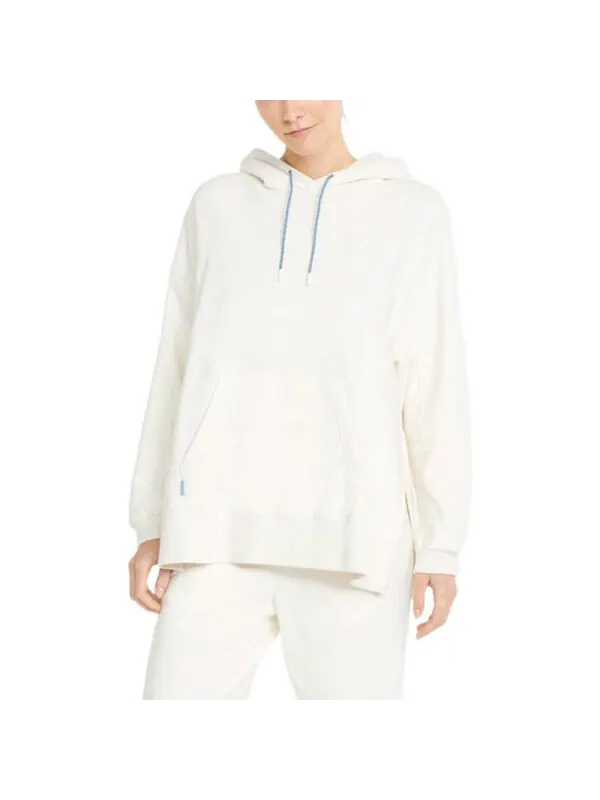 Свитер infuse pullover hoodie 'white' Puma — изображение 3 из 4, белый