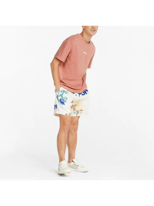 Футболка adventure planet graphic tee 'pink' Puma — изображение 3 из 4, розовый
