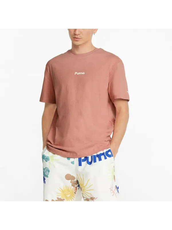 Футболка adventure planet graphic tee 'pink' Puma — изображение 4 из 4, розовый