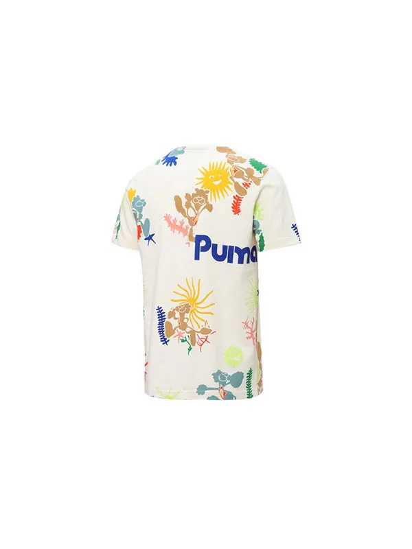 Футболка adventure planet all over print tee 'white' Puma — изображение 2 из 2, белый