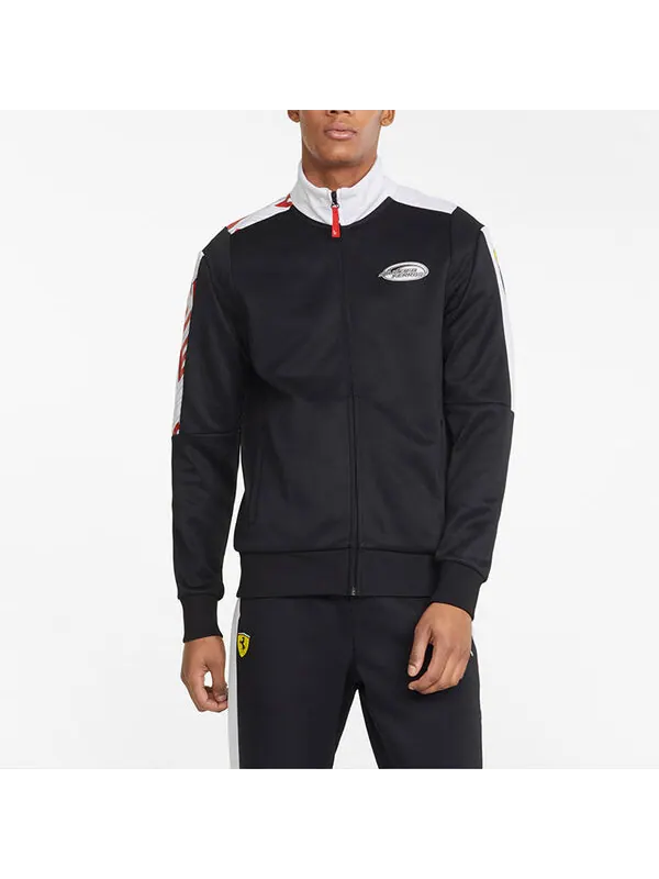 Куртка ferrari race t7 track jacket 'black' Puma — изображение 3 из 4, черный