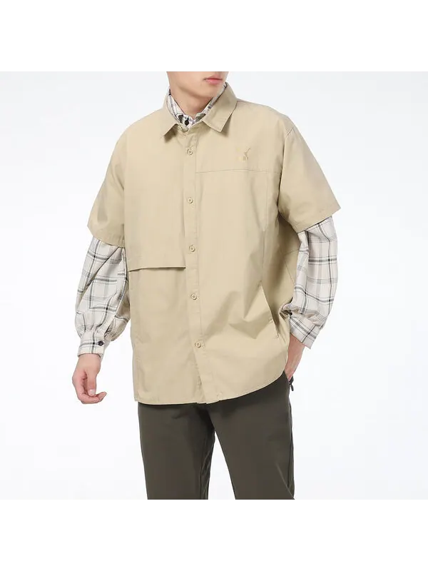 Рубашка поло classics oversized short sleeve polo shirt 'beige' Puma — изображение 4 из 4, бежевый