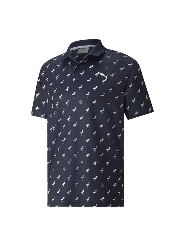 Футболка matter egrets polo shirt 'navy' Puma — изображение 1 из 2, темно-синий