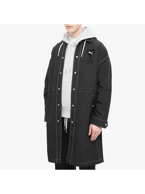 Куртка x ami light nylon jacket 'black' Puma — изображение 4 из 4, черный