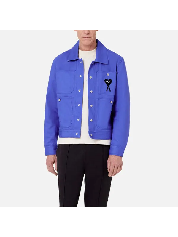 Куртка x ami jacket 'blue' Puma — изображение 4 из 4, синий/белый/черный