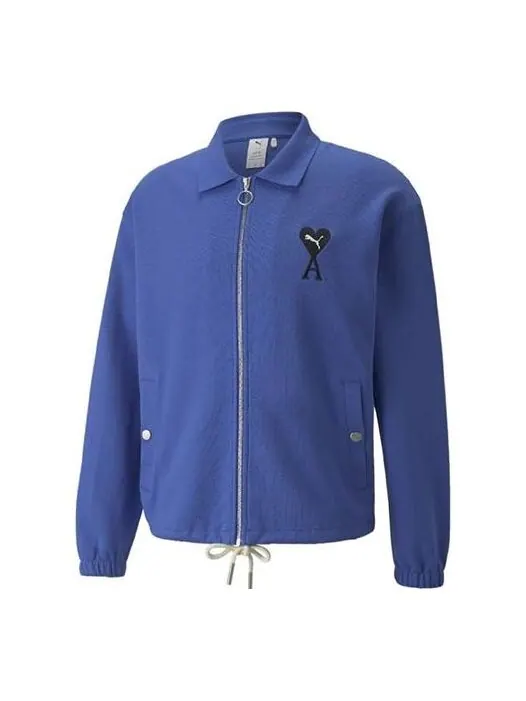 Куртка x ami track full zip jacket 'blue' Puma — изображение 1 из 4, синий