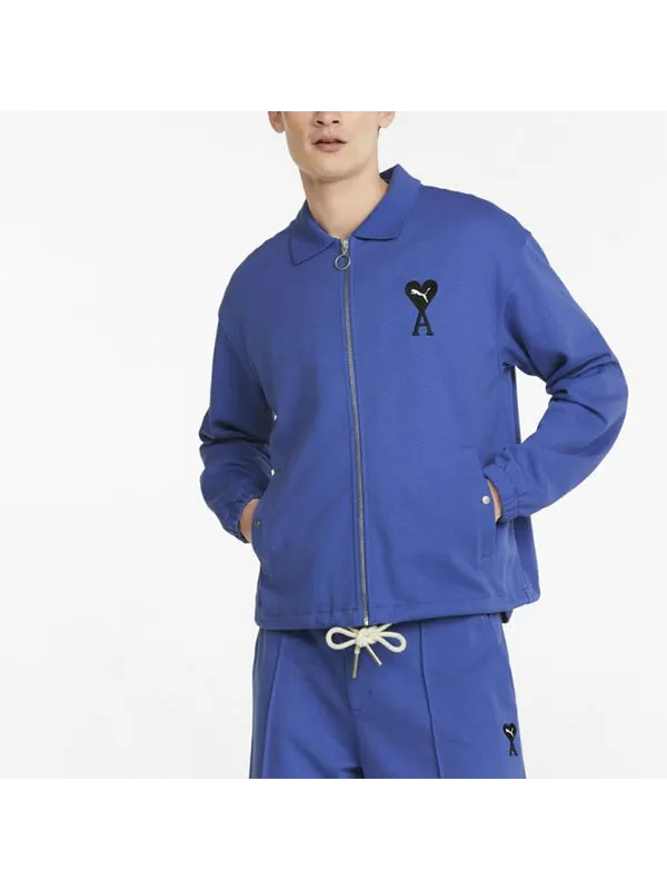 Куртка x ami track full zip jacket 'blue' Puma — изображение 3 из 4, синий