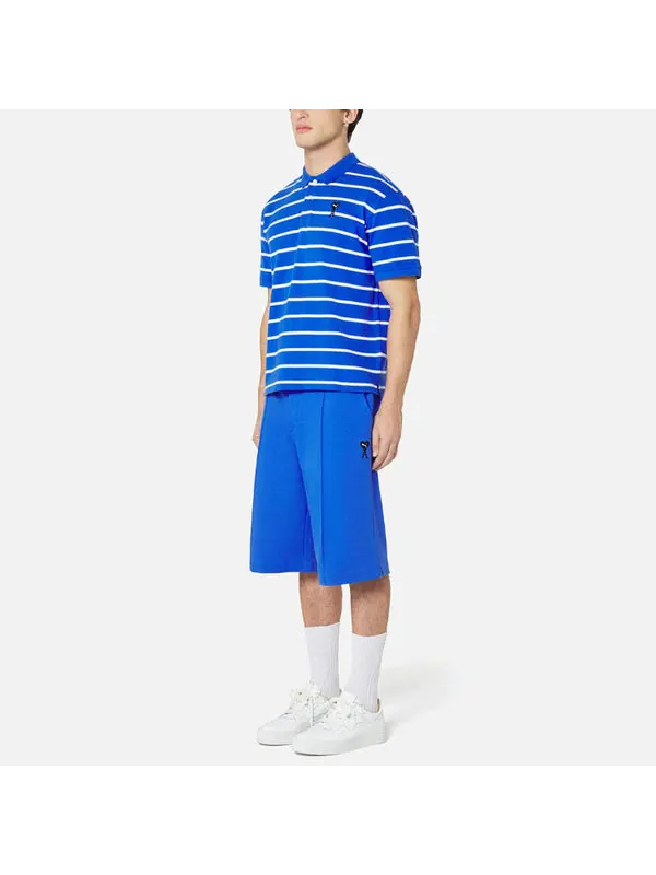 Футболка x ami short sleeve polo shirt 'blue' Puma — изображение 2 из 4, синий/белый