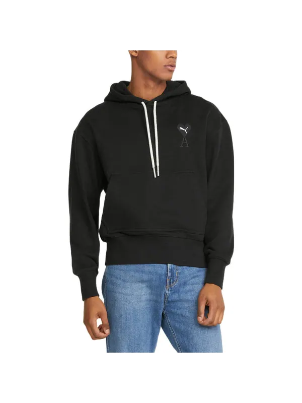 Толстовка x ami hoodie 'black' Puma — изображение 4 из 4, черный/белый