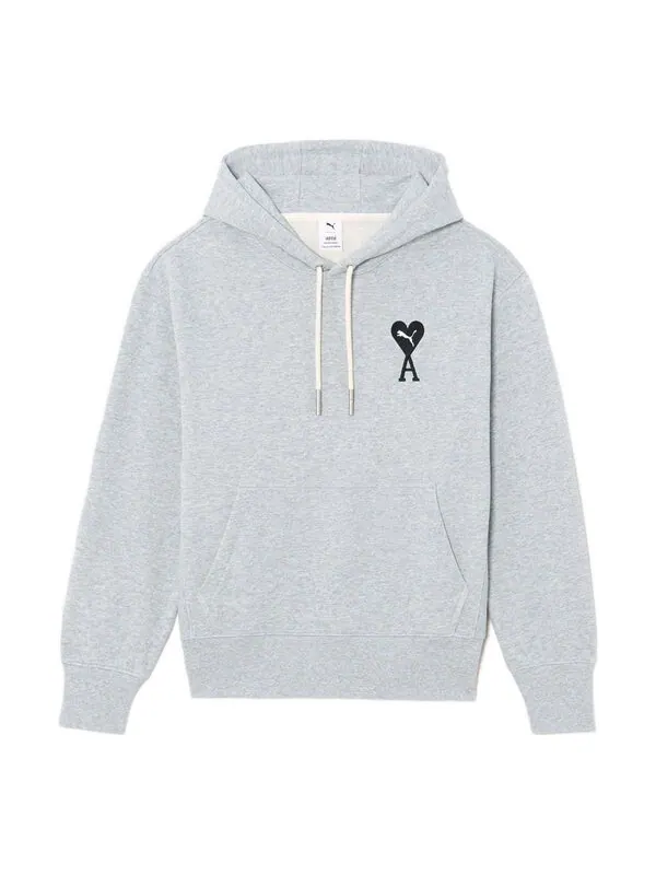 Толстовка x ami hoodie 'grey' Puma — изображение 1 из 4, серый/черный