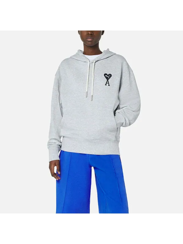 Толстовка x ami hoodie 'grey' Puma — изображение 3 из 4, серый/черный