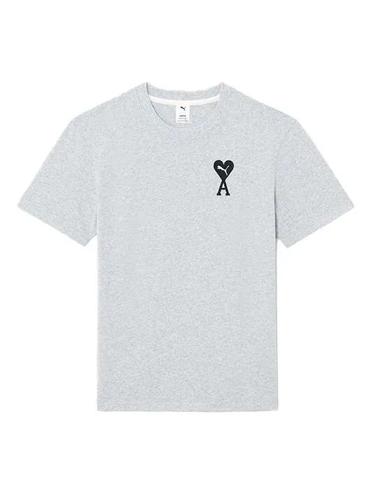 Футболка x ami graphic t-shirt 'grey' Puma — изображение 1 из 4, серый