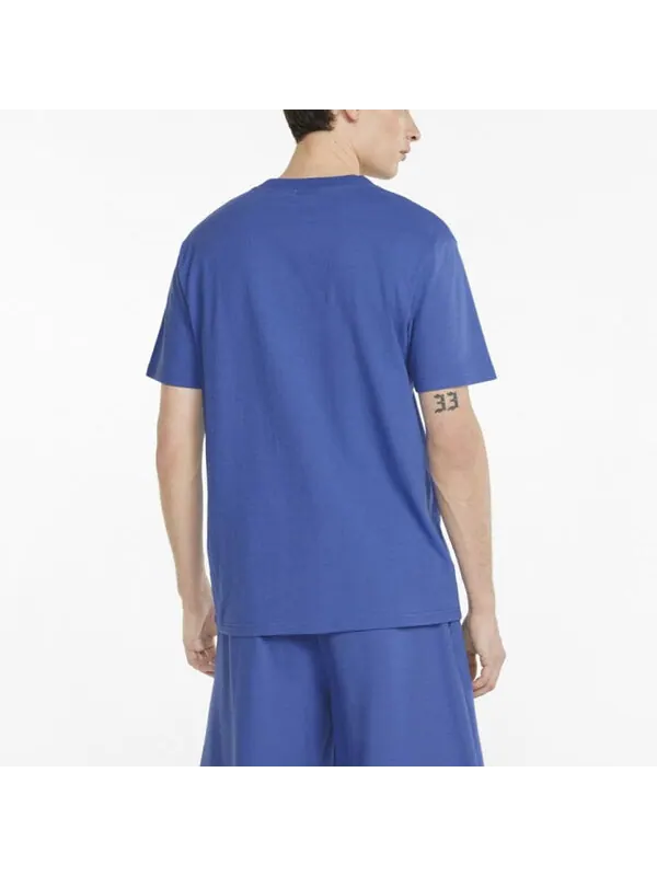 Футболка x ami graphic t-shirt 'blue' Puma — изображение 4 из 4, синий