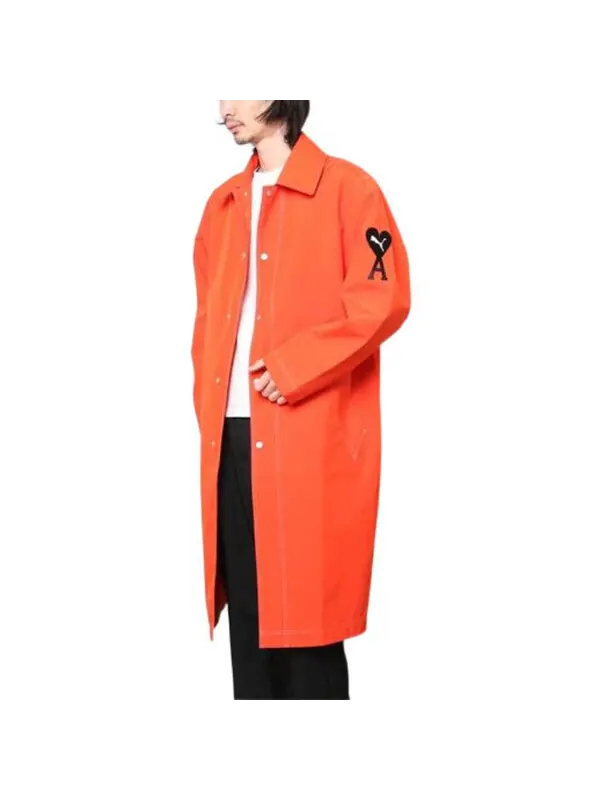 Куртка x ami lightweight jacket 'orange' Puma — изображение 2 из 3, оранжевый/черный