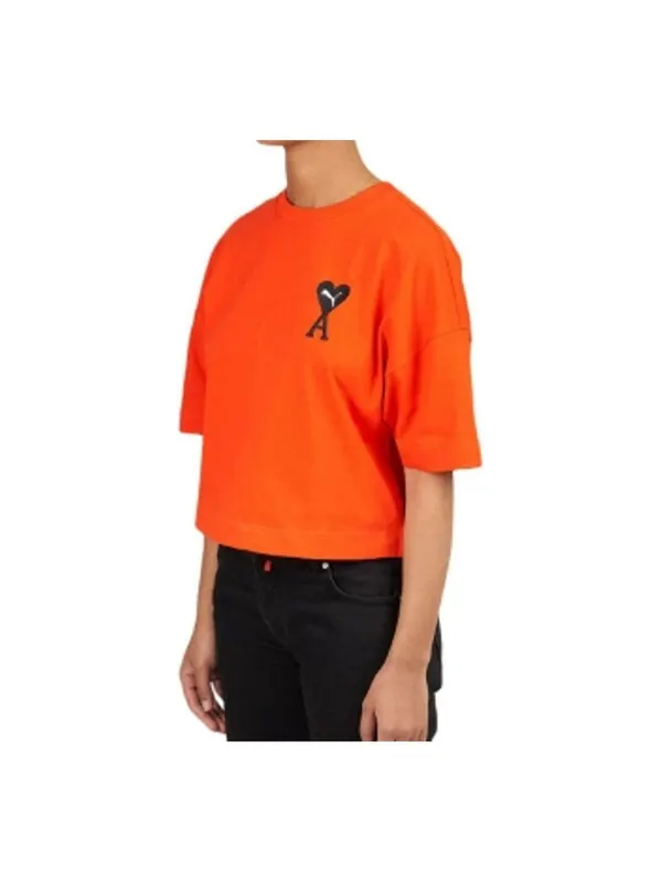 Футболка x ami paris graphic t-shirt 'orange' Puma — изображение 2 из 3, оранжевый