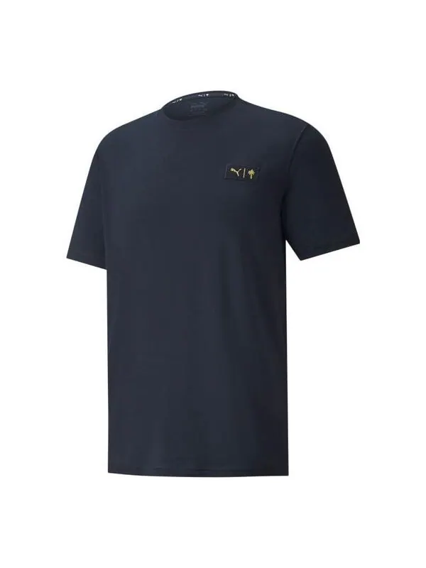 Футболка x palm tree crew golf tee 'navy' Puma — изображение 1 из 4, темно-синий