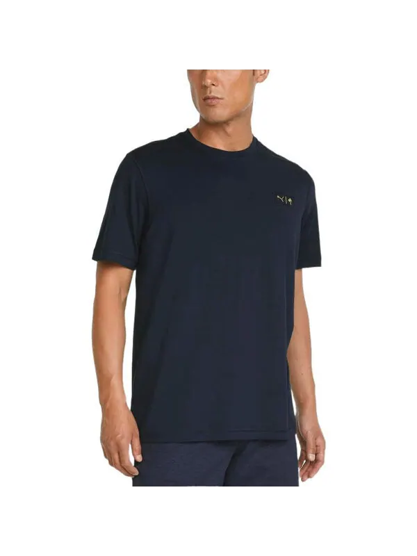Футболка x palm tree crew golf tee 'navy' Puma — изображение 4 из 4, темно-синий
