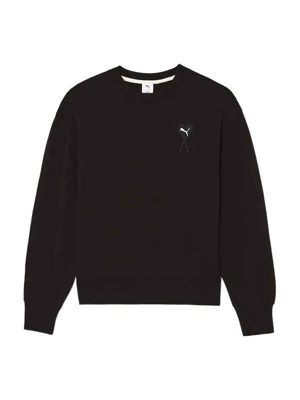 Толстовка x ami sweatshirt 'black' Puma — изображение 1 из 4, черный