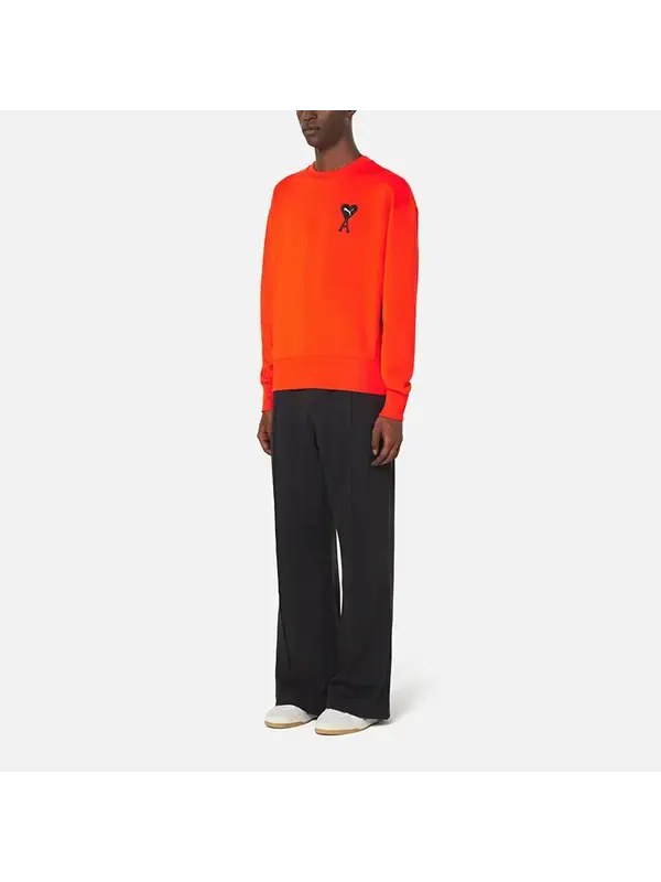 Толстовка x ami sweatshirt 'orange' Puma — изображение 2 из 4, оранжевый/красный