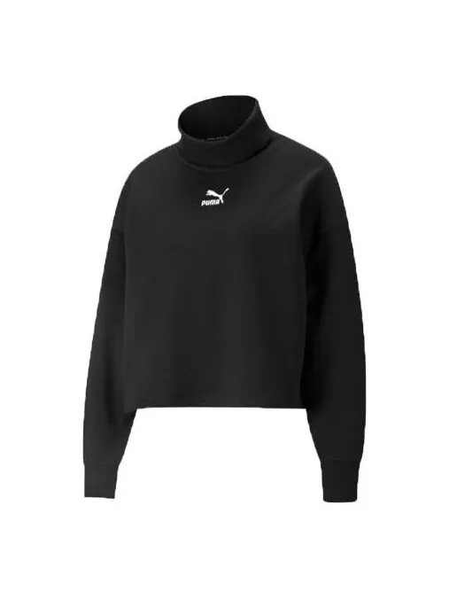 Свитер classics logo embroidery swea black Puma — изображение 1 из 3, черный