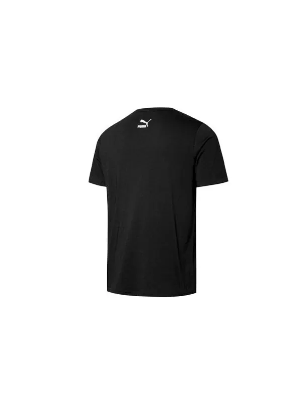 Футболка graphic funny printing sports round neck short sleeve black Puma — изображение 2 из 2, черный