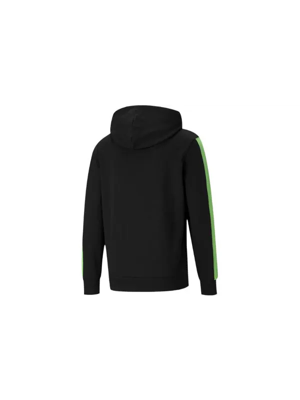 Куртка clsx colblock hoodie 'black' Puma — изображение 2 из 2, черный/зеленый/синий