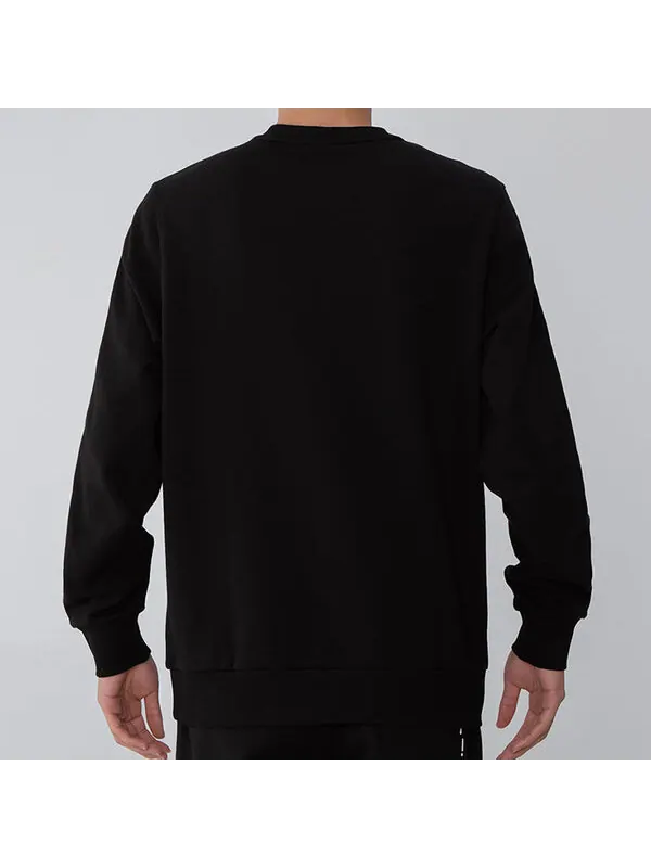 Толстовка clsx piped crew tr logo printing round neck sports pullover black Puma — изображение 4 из 4, черный