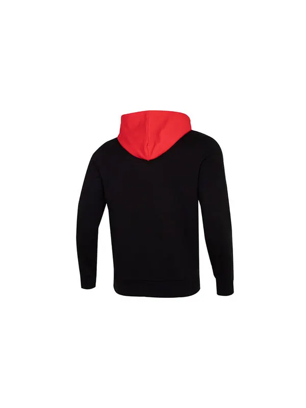 Толстовка clsx colblock hoodie 'black' Puma — изображение 2 из 4, черный/красный