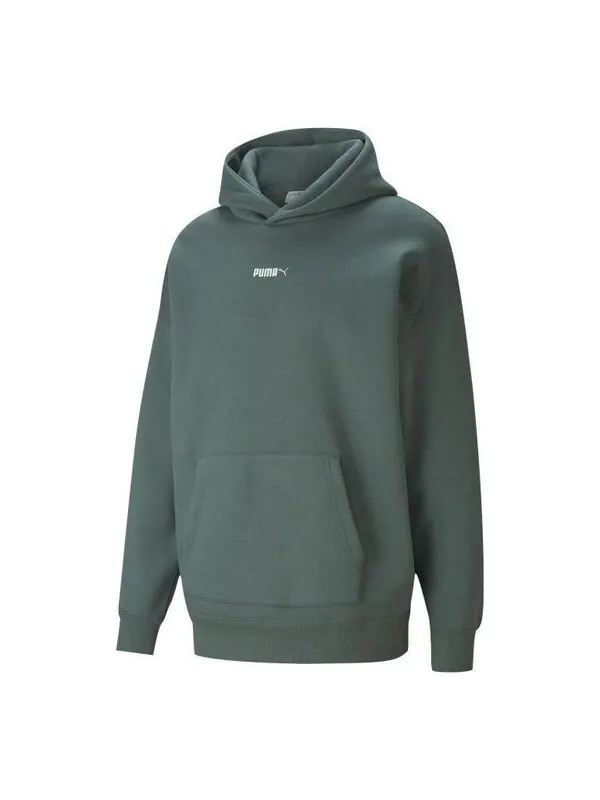 Толстовка small logo hoodie 'green' Puma — изображение 1 из 2, зеленый