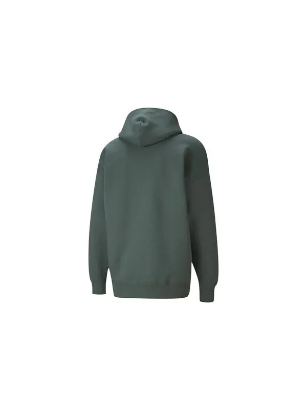 Толстовка small logo hoodie 'green' Puma — изображение 2 из 2, зеленый