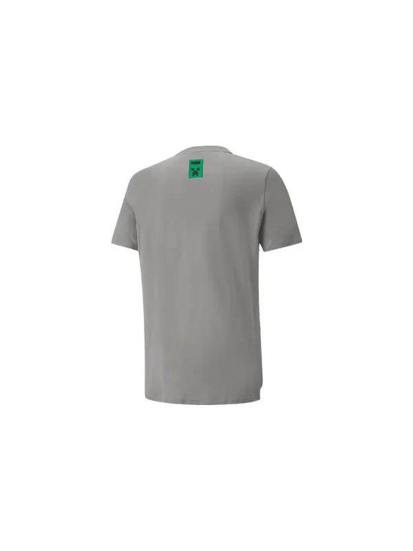 Футболка x minecraft graphic tee 'grey' Puma — изображение 2 из 4, серый