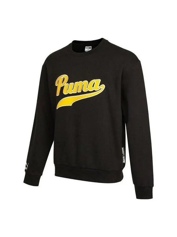 Свитер team crew sweatshirt 'black' Puma