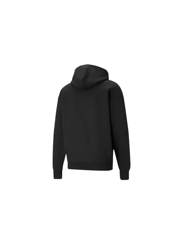 Куртка logo luxe graphic hoodie 'black' Puma — изображение 2 из 3, черный/золотистый