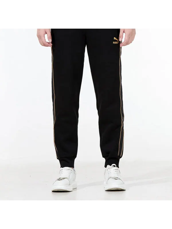 Брюки luxe sweatpants 'black' Puma — изображение 2 из 4, черный